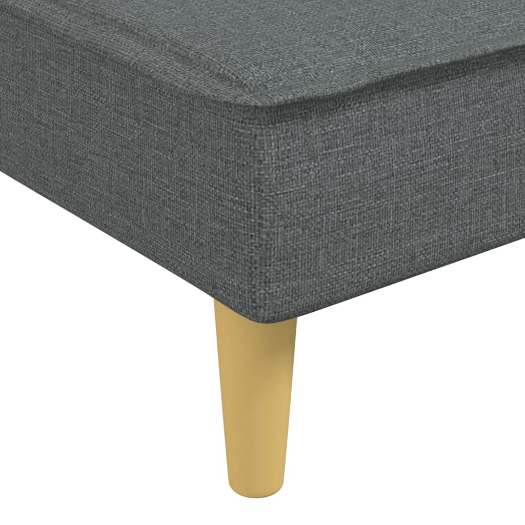 Schlafsofa in L-Form Dunkelgrau 255x140x70 cm Stoff