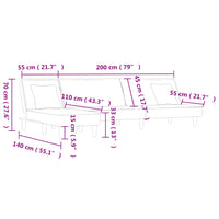 Thumbnail for Schlafsofa in L-Form Gelb 255x140x70 cm Samt