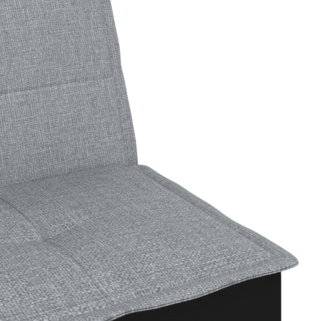 Schlafsofa in L-Form Hellgrau 255x140x70 cm Stoff