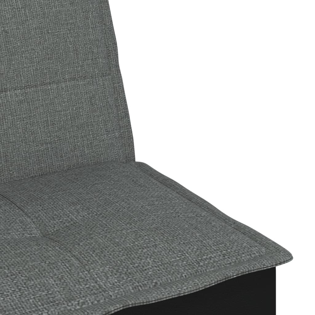 Schlafsofa in L-Form Dunkelgrau 255x140x70 cm Stoff
