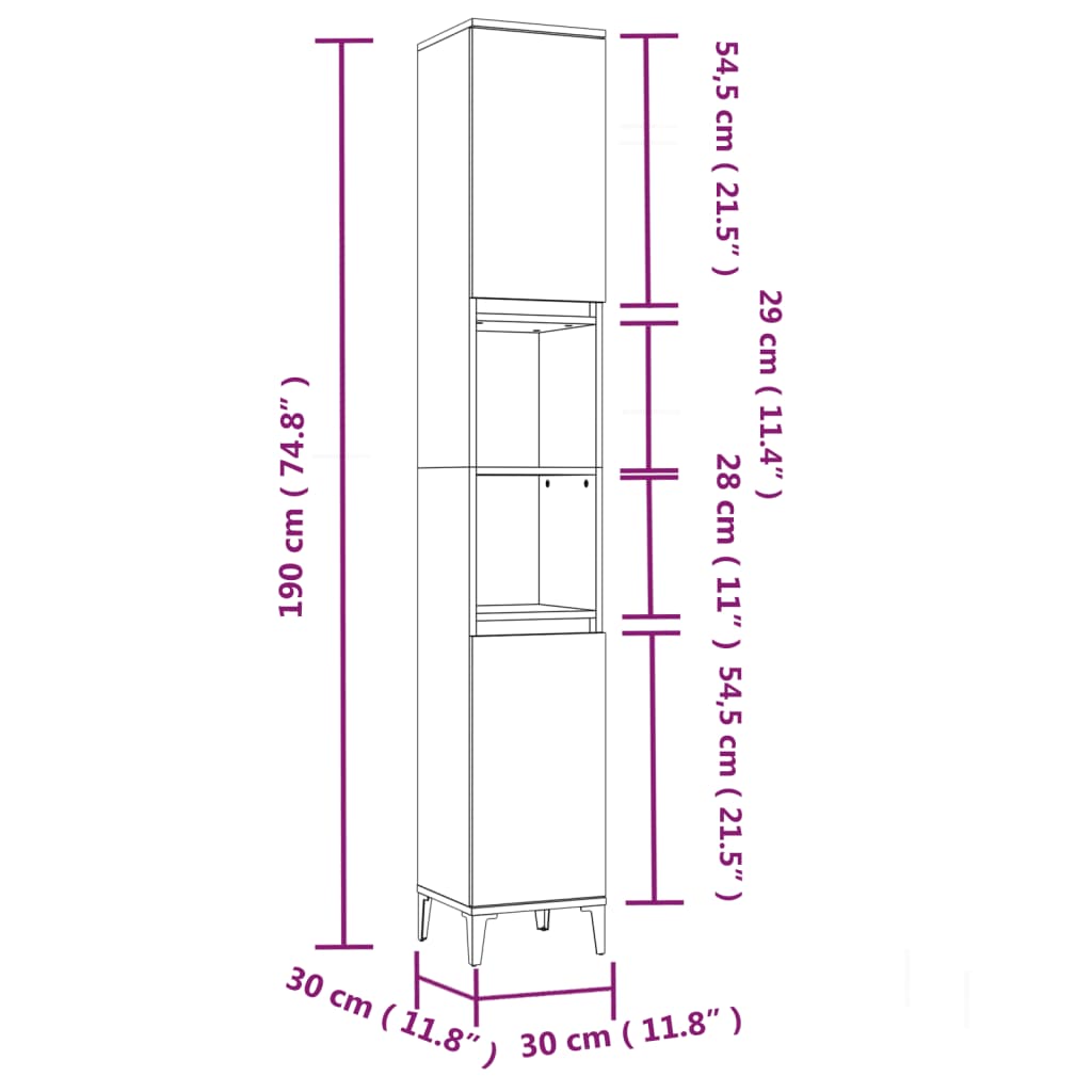 3-tlg. Badmöbel-Set Hochglanz-Weiß Holzwerkstoff