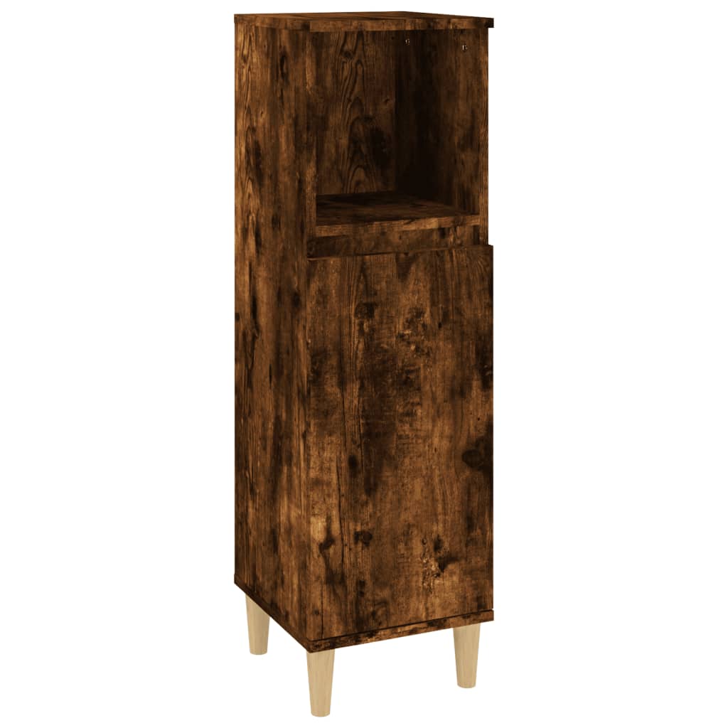 3-tlg. Badmöbel-Set Räuchereiche Holzwerkstoff