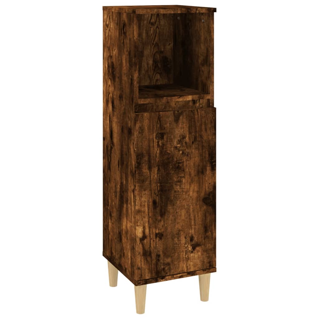 3-tlg. Badmöbel-Set Räuchereiche Holzwerkstoff