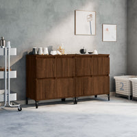 Thumbnail for Sideboards 2 Stk. Braun Eichen-Optik 60x35x70 cm Holzwerkstoff