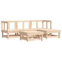 Thumbnail for 5-tlg. Garten-Lounge-Set mit Kissen Massivholz