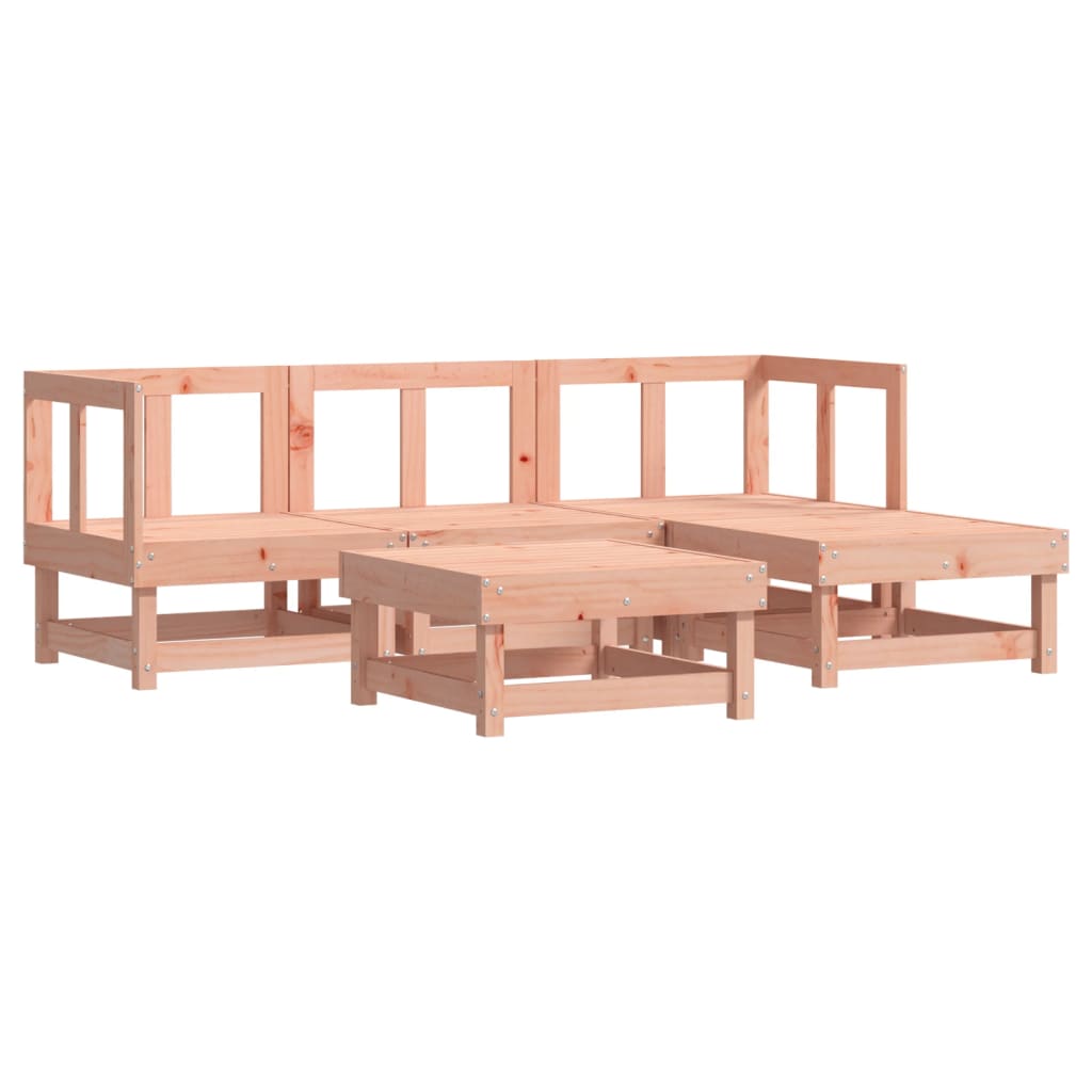 5-tlg. Garten-Lounge-Set mit Kissen Massivholz Douglasie