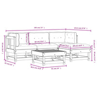 Thumbnail for 5-tlg. Garten-Lounge-Set mit Kissen Imprägniertes Kiefernholz