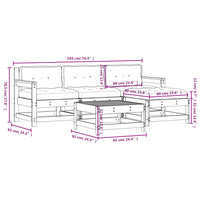 Thumbnail for 5-tlg. Garten-Lounge-Set mit Kissen Massivholz Douglasie