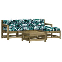Thumbnail for 5-tlg. Garten-Lounge-Set mit Kissen Imprägniertes Kiefernholz