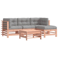 Thumbnail for 5-tlg. Garten-Lounge-Set mit Kissen Massivholz Douglasie