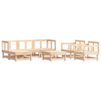 Thumbnail for 7-tlg. Garten-Lounge-Set mit Kissen Massivholz