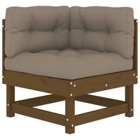 Thumbnail for 7-tlg. Garten-Lounge-Set mit Kissen Honigbraun Massivholz
