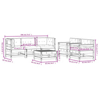 Thumbnail for 6-tlg. Garten-Lounge-Set mit Kissen Massivholz