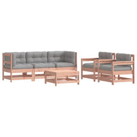 Thumbnail for 6-tlg. Garten-Lounge-Set mit Kissen Massivholz Douglasie