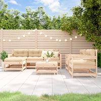 Thumbnail for 7-tlg. Garten-Lounge-Set mit Kissen Massivholz