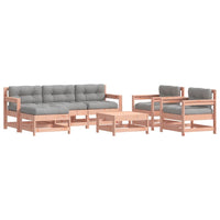 Thumbnail for 7-tlg. Garten-Lounge-Set mit Kissen Massivholz Douglasie