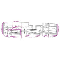 Thumbnail for 7-tlg. Garten-Lounge-Set mit Kissen Massivholz Douglasie