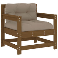 Thumbnail for 7-tlg. Garten-Lounge-Set mit Kissen Honigbraun Massivholz