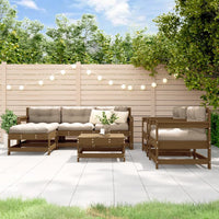 Thumbnail for 7-tlg. Garten-Lounge-Set mit Kissen Honigbraun Massivholz