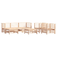 Thumbnail for 7-tlg. Garten-Lounge-Set mit Kissen Massivholz