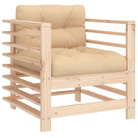 Thumbnail for 7-tlg. Garten-Lounge-Set mit Kissen Massivholz