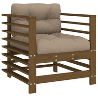 Thumbnail for 7-tlg. Garten-Lounge-Set mit Kissen Honigbraun Massivholz