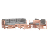 Thumbnail for 7-tlg. Garten-Lounge-Set mit Kissen Massivholz Douglasie