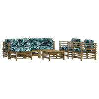 Thumbnail for 7-tlg. Garten-Lounge-Set mit Kissen Imprägniertes Kiefernholz