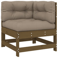 Thumbnail for 8-tlg. Garten-Lounge-Set mit Kissen Honigbraun Massivholz