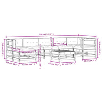 Thumbnail for 8-tlg. Garten-Lounge-Set mit Kissen Honigbraun Massivholz