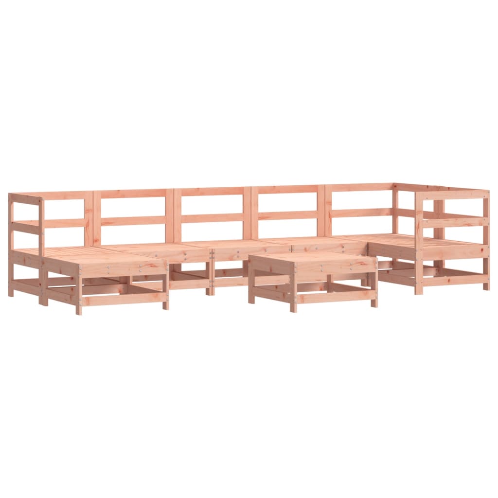 8-tlg. Garten-Lounge-Set mit Kissen Massivholz Douglasie