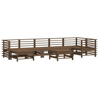 Thumbnail for 8-tlg. Garten-Lounge-Set mit Kissen Honigbraun Massivholz