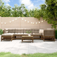 Thumbnail for 8-tlg. Garten-Lounge-Set mit Kissen Honigbraun Massivholz