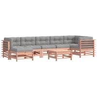 Thumbnail for 8-tlg. Garten-Lounge-Set mit Kissen Massivholz Douglasie