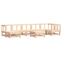 Thumbnail for 8-tlg. Garten-Lounge-Set mit Kissen Massivholz