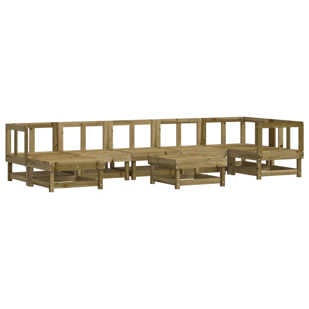 8-tlg. Garten-Lounge-Set mit Kissen Imprägniertes Kiefernholz