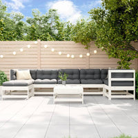 Thumbnail for 8-tlg. Garten-Lounge-Set mit Kissen Weiß Massivholz