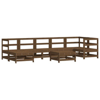 Thumbnail for 8-tlg. Garten-Lounge-Set mit Kissen Honigbraun Massivholz