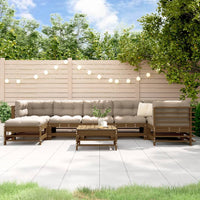Thumbnail for 8-tlg. Garten-Lounge-Set mit Kissen Honigbraun Massivholz
