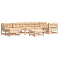 Thumbnail for 8-tlg. Garten-Lounge-Set mit Kissen Massivholz