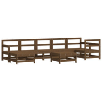 Thumbnail for 8-tlg. Garten-Lounge-Set mit Kissen Honigbraun Massivholz