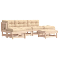 Thumbnail for 6-tlg. Garten-Lounge-Set mit Kissen Massivholz