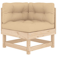 Thumbnail for 6-tlg. Garten-Lounge-Set mit Kissen Massivholz