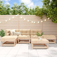 Thumbnail for 6-tlg. Garten-Lounge-Set mit Kissen Massivholz