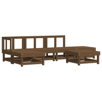 Thumbnail for 6-tlg. Garten-Lounge-Set mit Kissen Honigbraun Massivholz