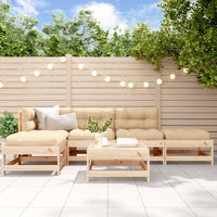 Thumbnail for 6-tlg. Garten-Lounge-Set mit Kissen Massivholz