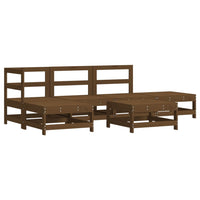Thumbnail for 6-tlg. Garten-Lounge-Set mit Kissen Honigbraun Massivholz