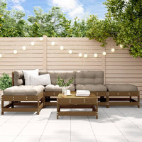 Thumbnail for 6-tlg. Garten-Lounge-Set mit Kissen Honigbraun Massivholz