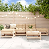 Thumbnail for 6-tlg. Garten-Lounge-Set mit Kissen Massivholz