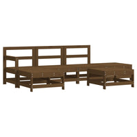 Thumbnail for 6-tlg. Garten-Lounge-Set mit Kissen Honigbraun Massivholz
